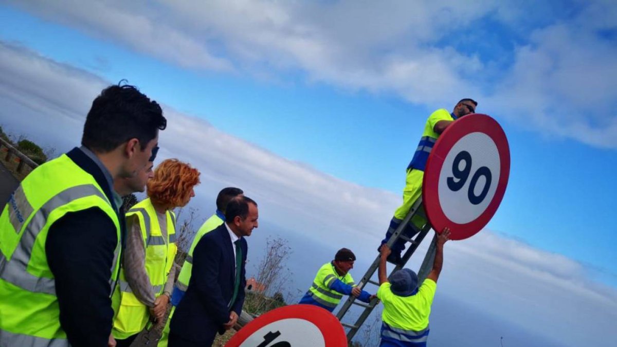 Cambios de velocidad en las carreteras.