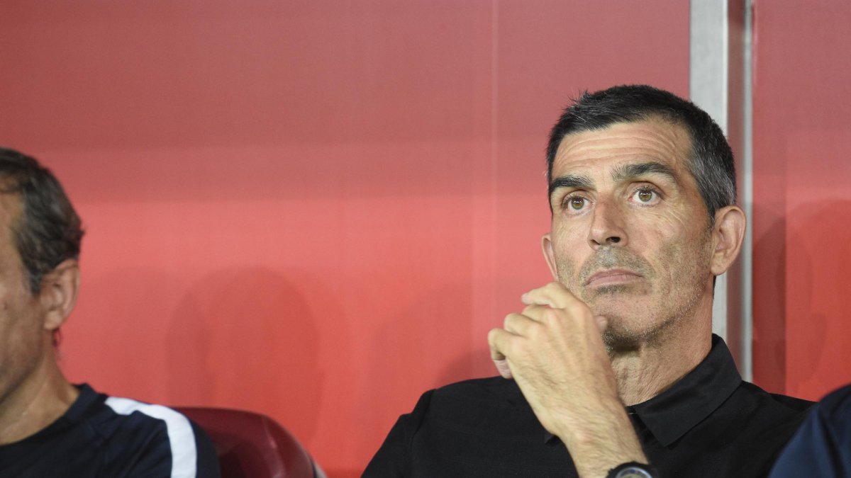 Juan Ramón Muñiz en el partido del Mediterráneo.