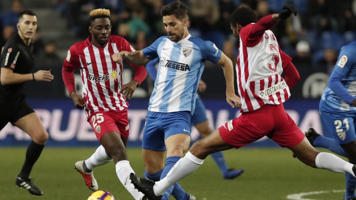 Una jugada del partido.