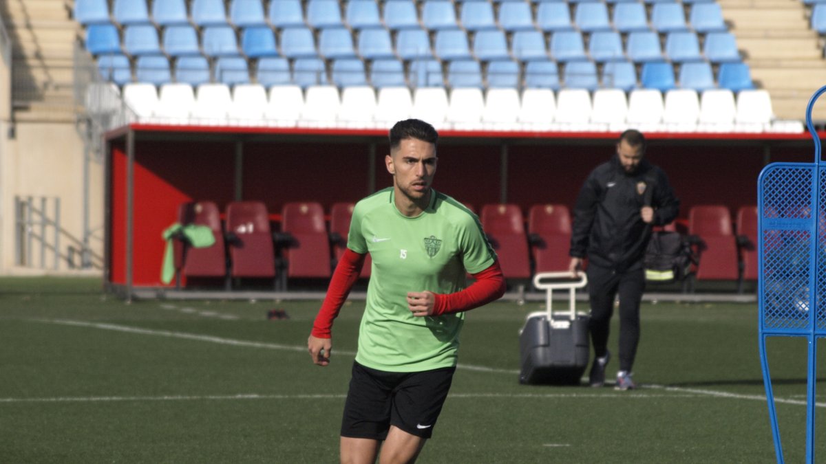 Juan Ibiza entrenando con normalidad.