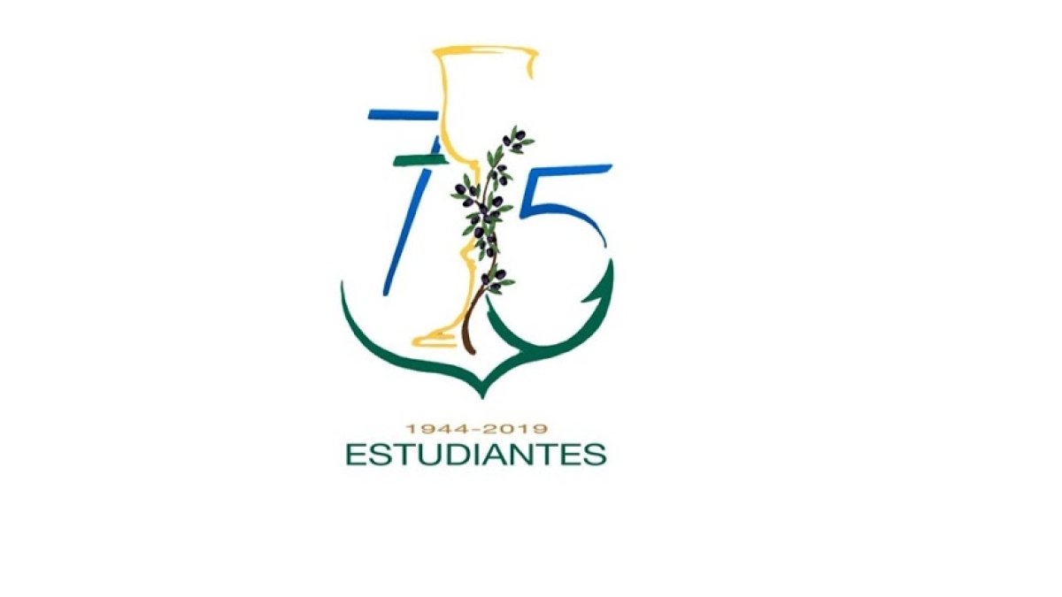 Logo del 75 aniversario de Estudiantes, obra de Javier Barranco.