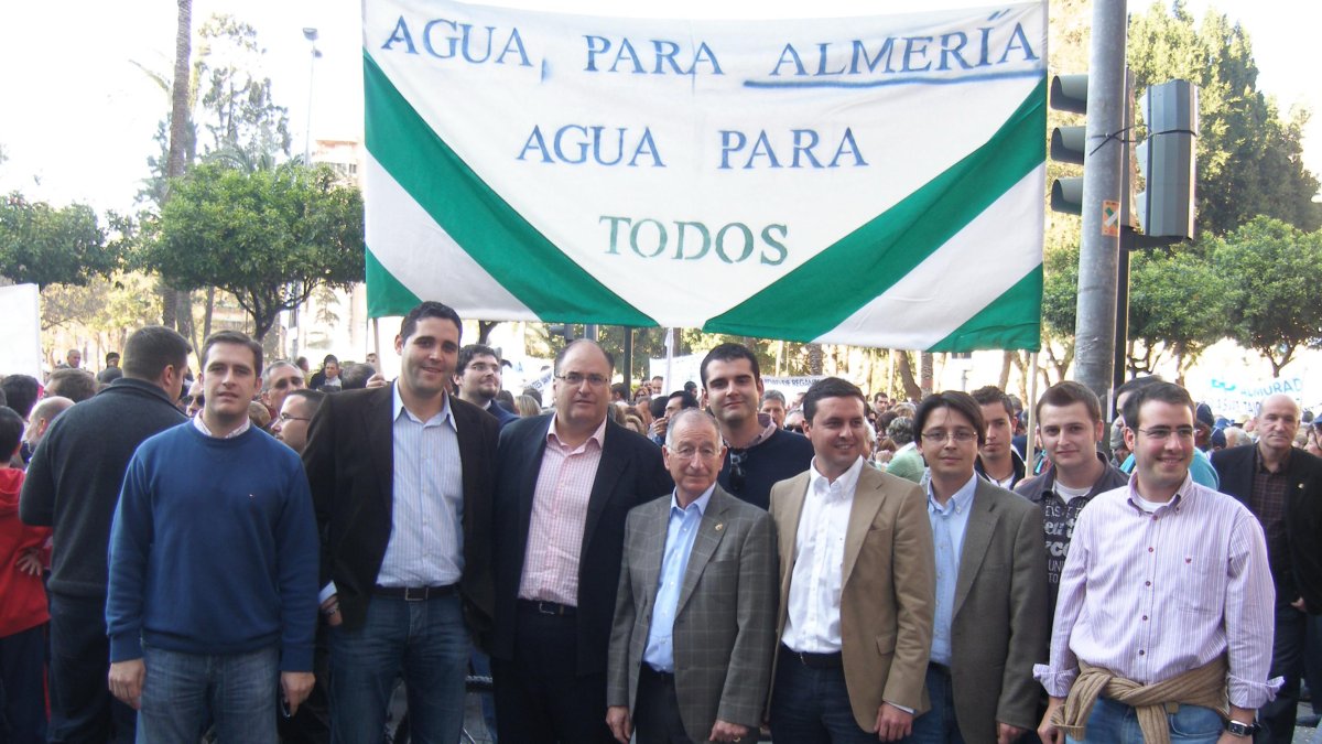 Dirigentes del PP en una manifestación en 2009.