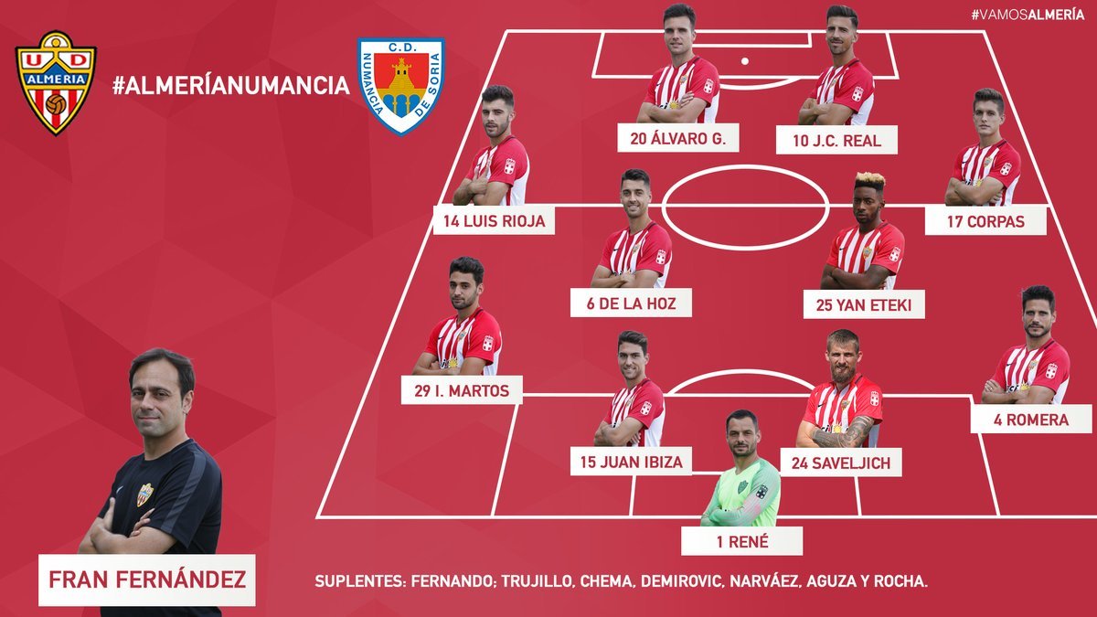 Once inicial de la Unión Deportiva Almería.