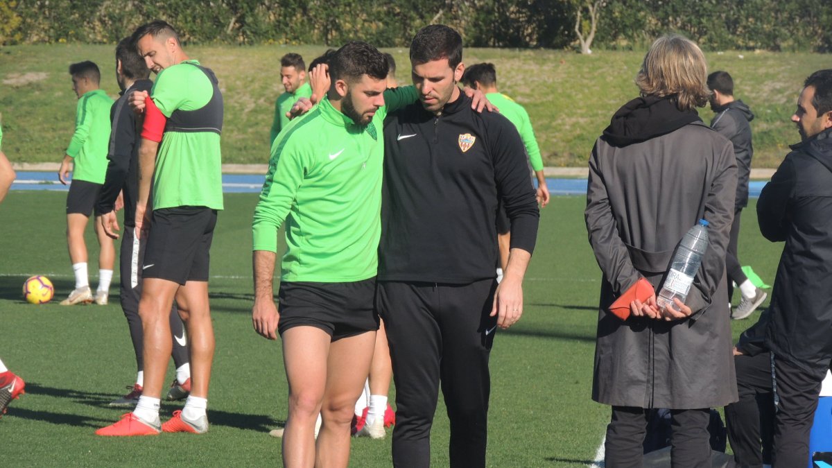 Luis Rioja con el doctor Pineda.