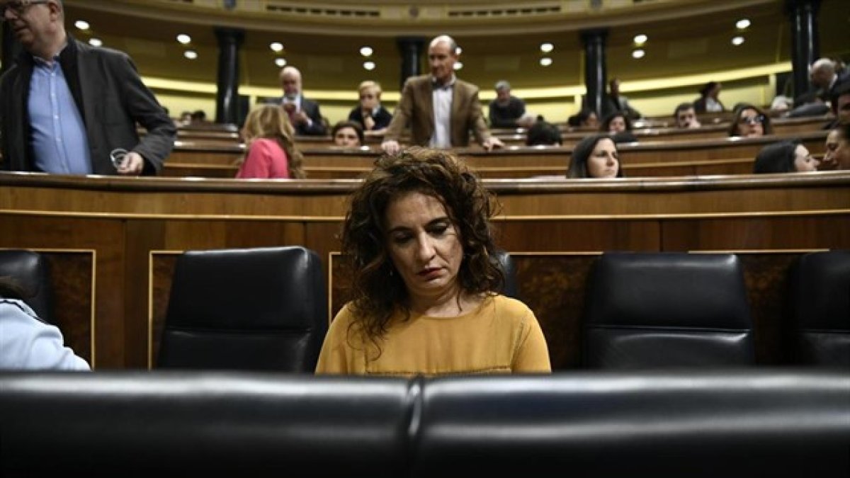 La ministra de Hacienda, este miércoles en el Congreso de los Diputados