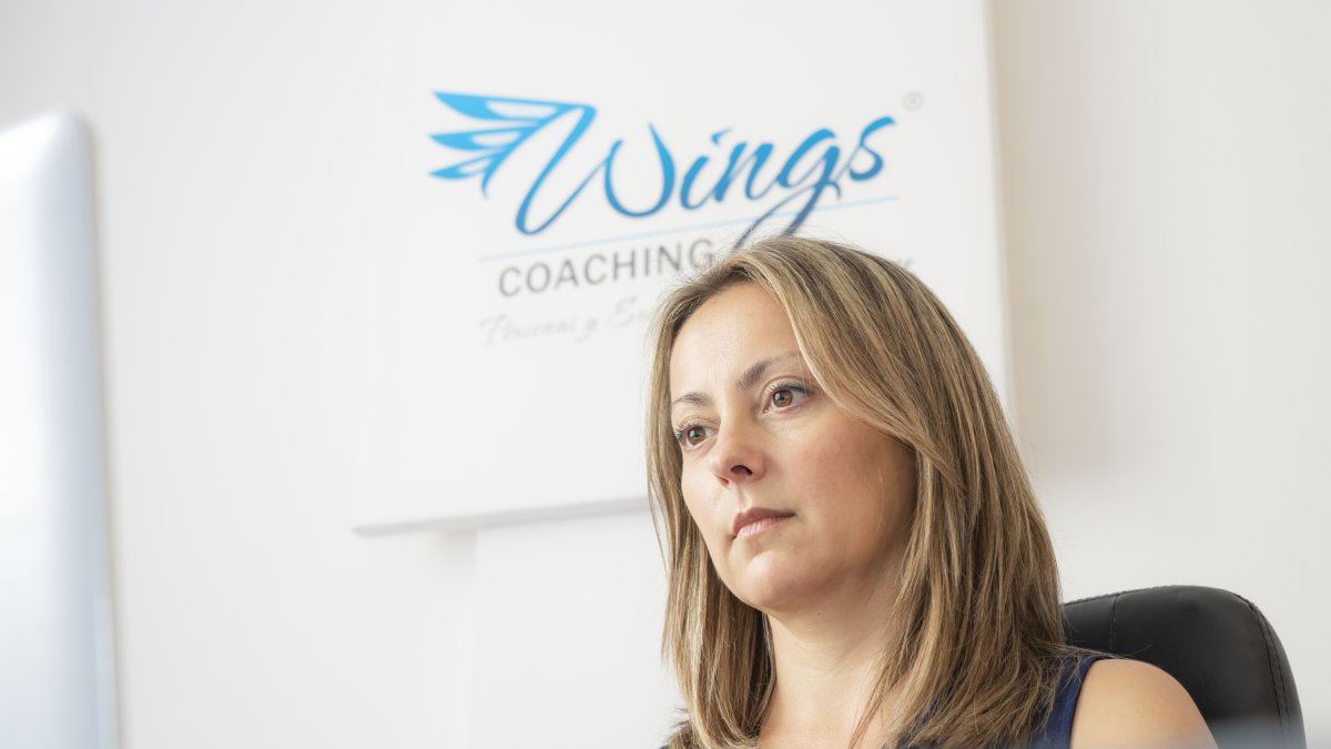 Silvia García  durante uno de sus seminarios.