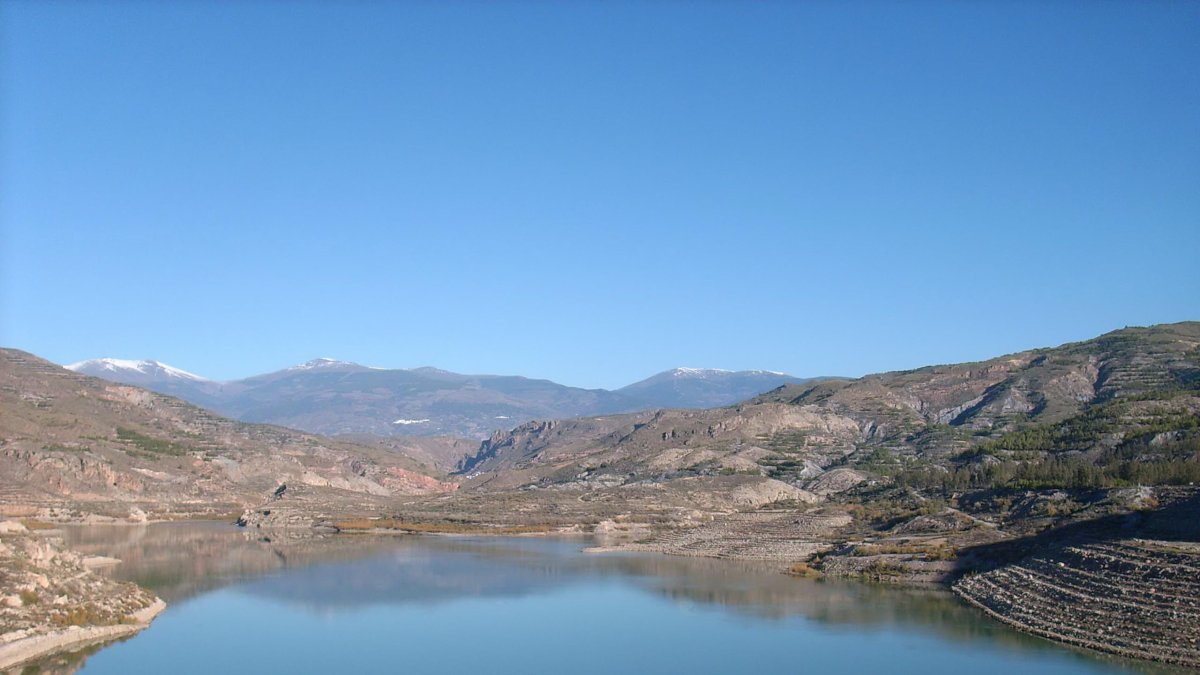 Imagen del pantano de Benínar, en Berja.