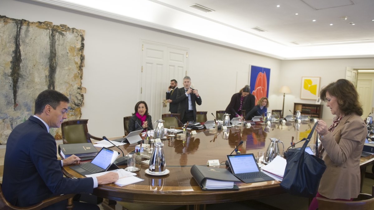 Pedro Sánchez este viernes antes de comunicar al Consejo de Ministros su decisión.