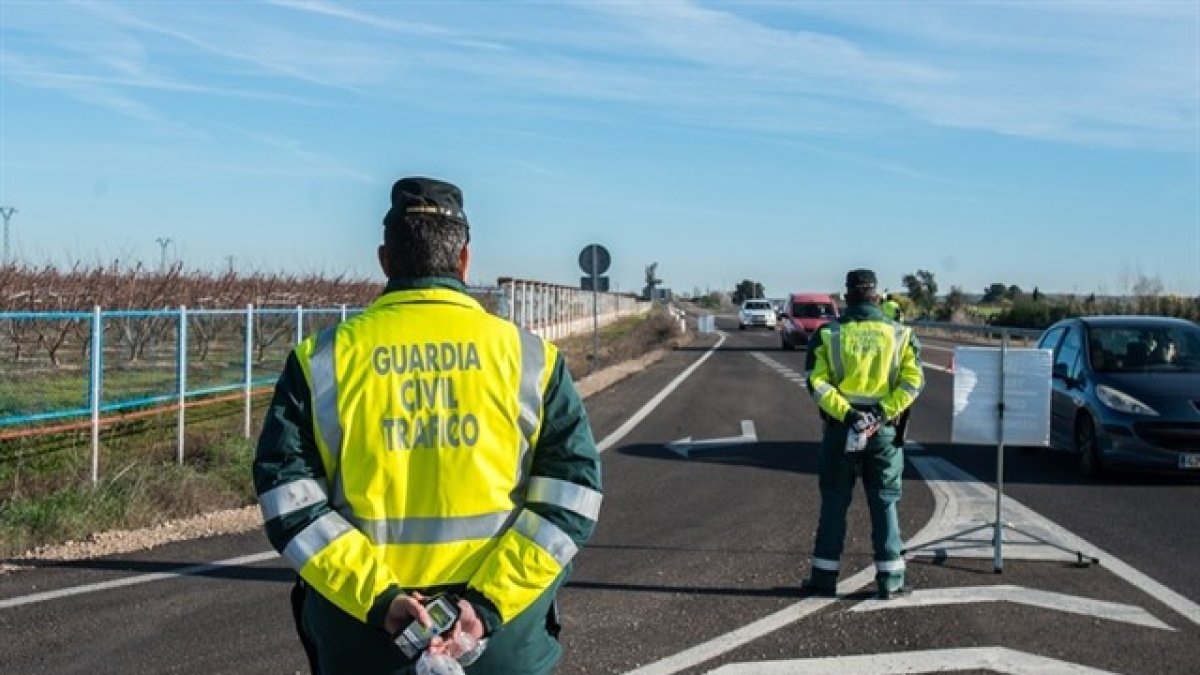 Control de tráfico de la Guardia Civil