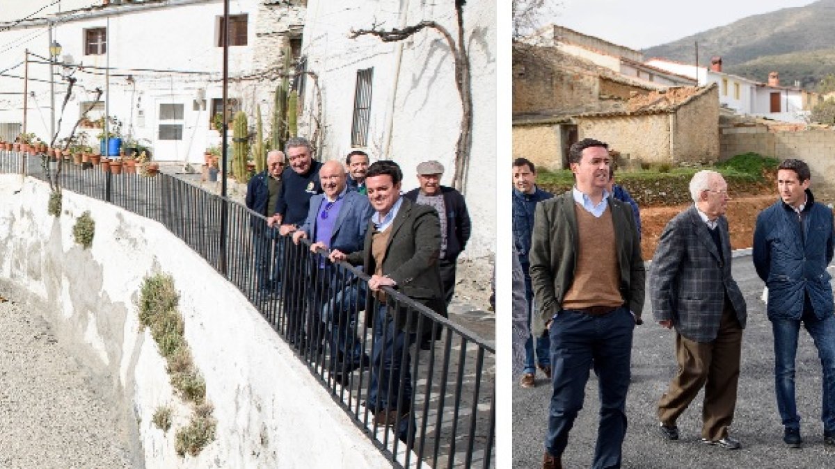 Presidente y diputados en su visita a Senés y a Chercos.