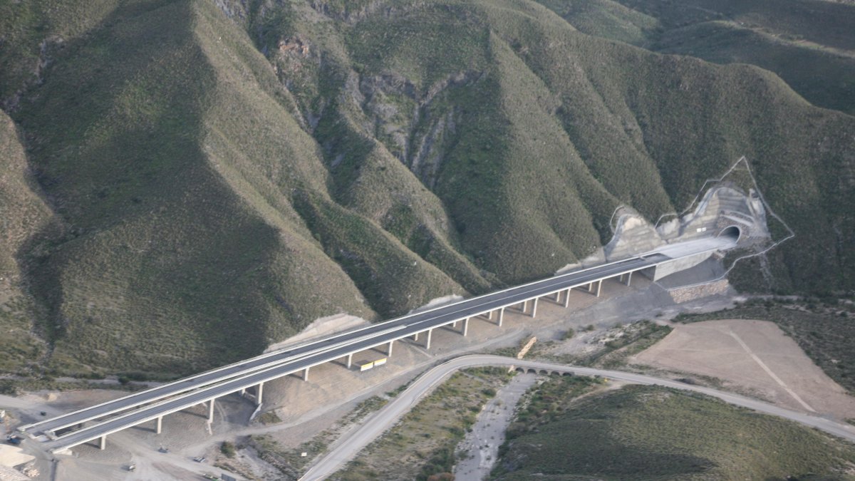 Obras de alta velocidad ya ejecutadas en el Levante almeriense.