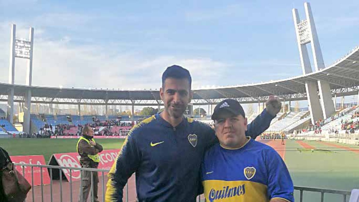 La Peña Boca Juniors con el Almería.