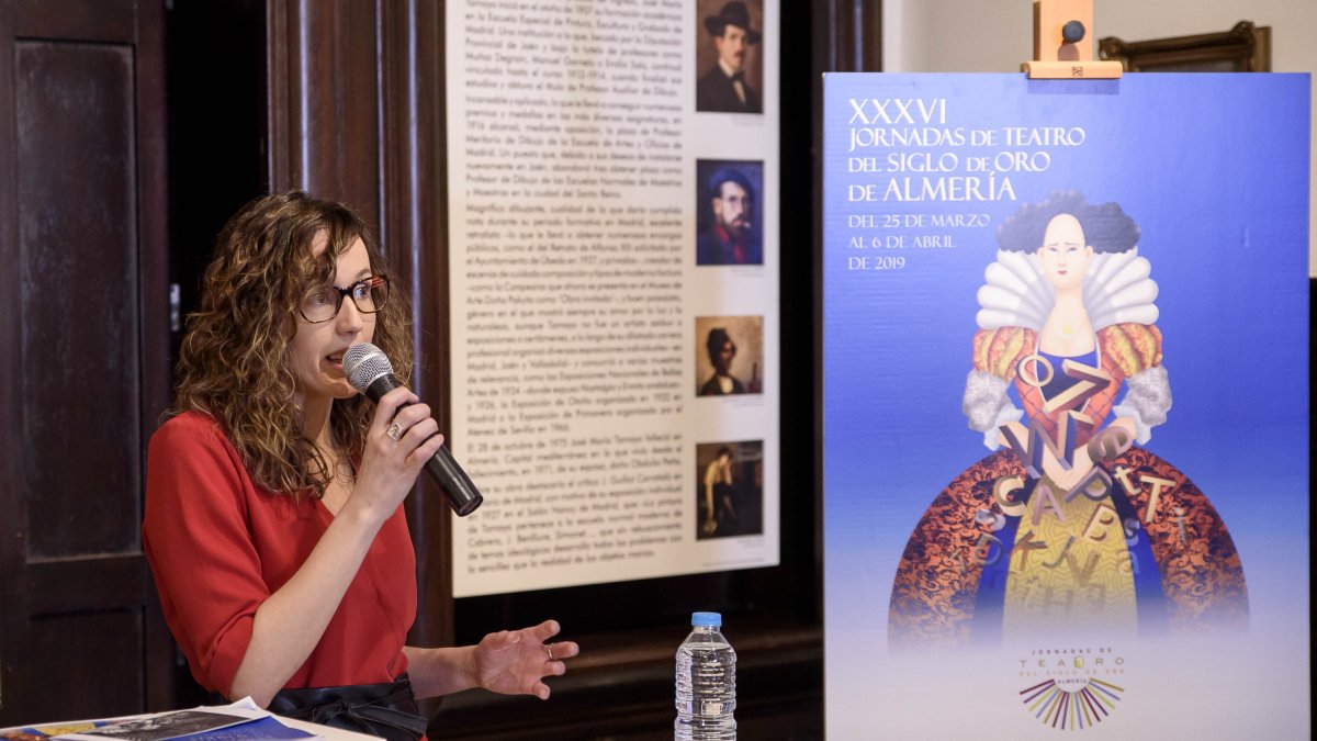 Noelia Iglesias durante la presentación de la programación de las XXXVI Jornadas de Teatro del Siglo de Oro.