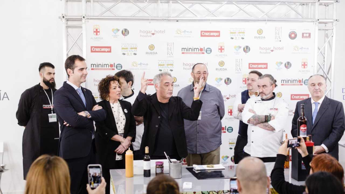Ferran Adrià, este martes en la sede de Almería 2019.