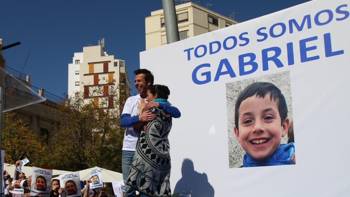 Los padres de Gabriel Cruz, el niño asesinado.