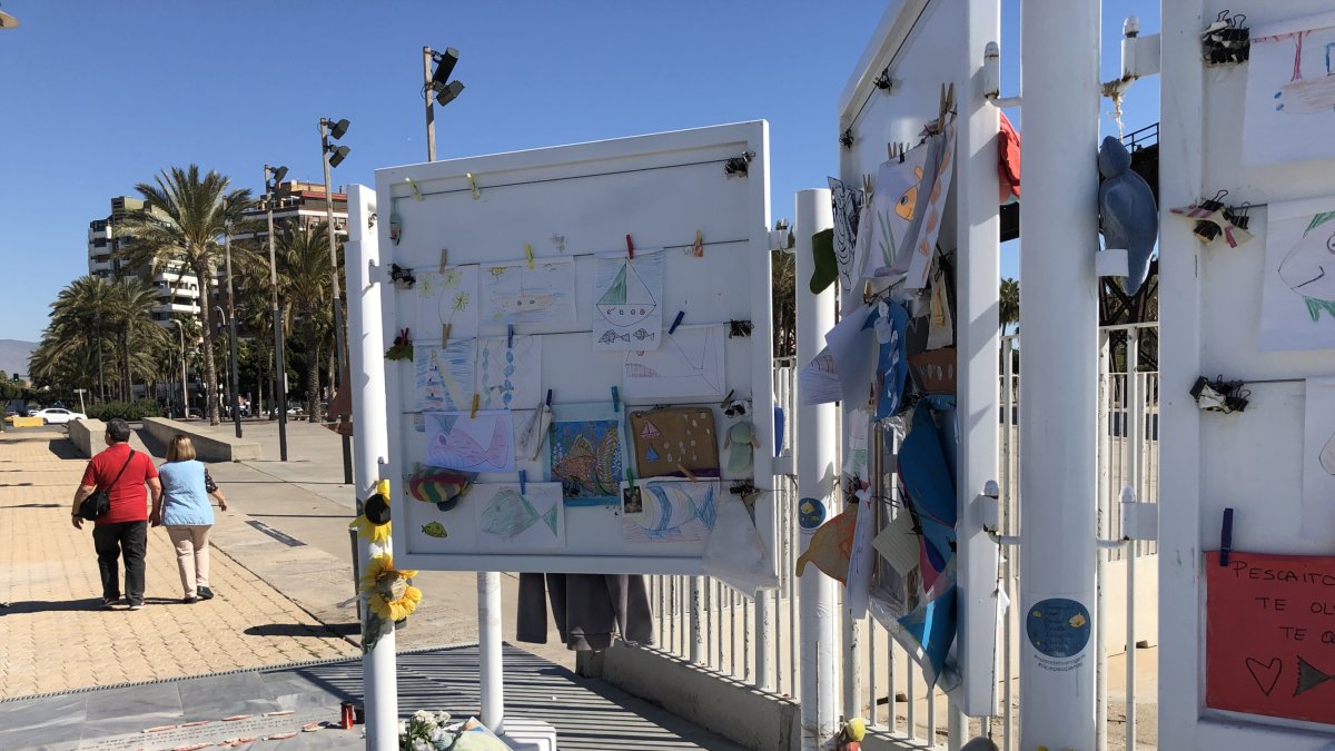 Imagen de este miércoles de La Ballena, espacio en el que se recuerda al pequeño Gabriel.