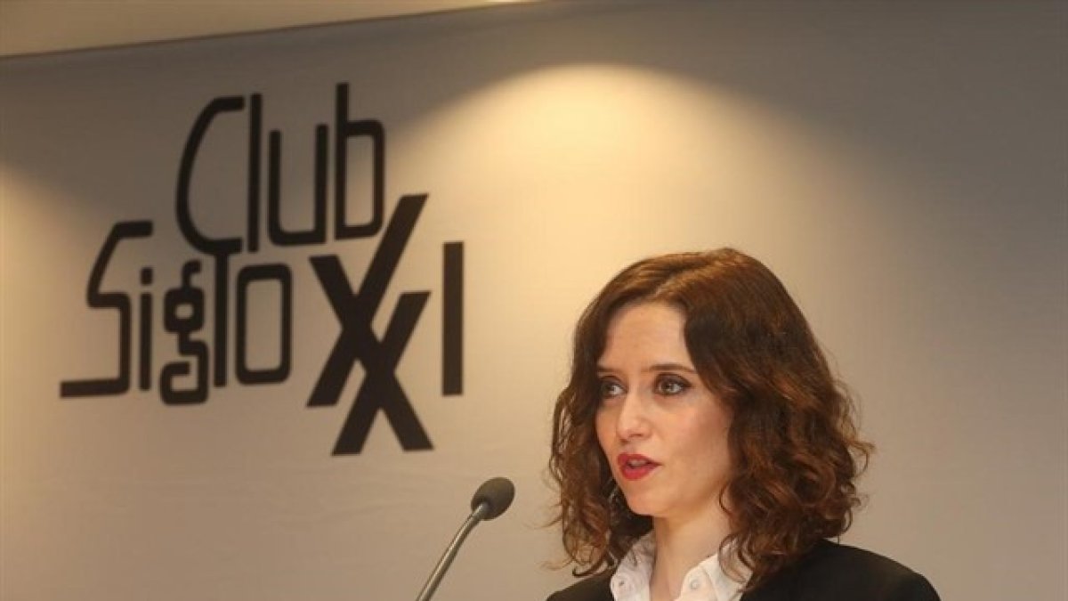 Isabel Díaz Ayuso, en el Club Siglo XXI.