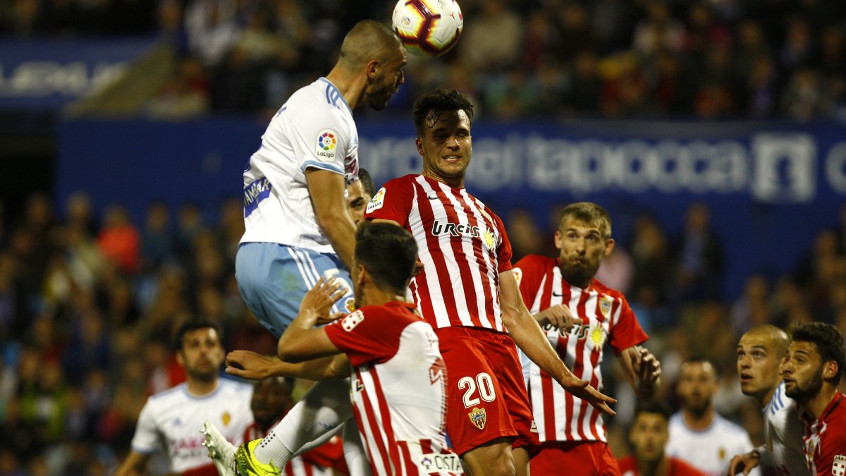 Álvaro Giménez, en La Romareda.