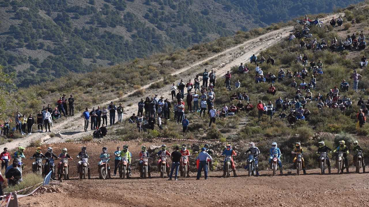 Los participantes dispuestos a tomar la salida.