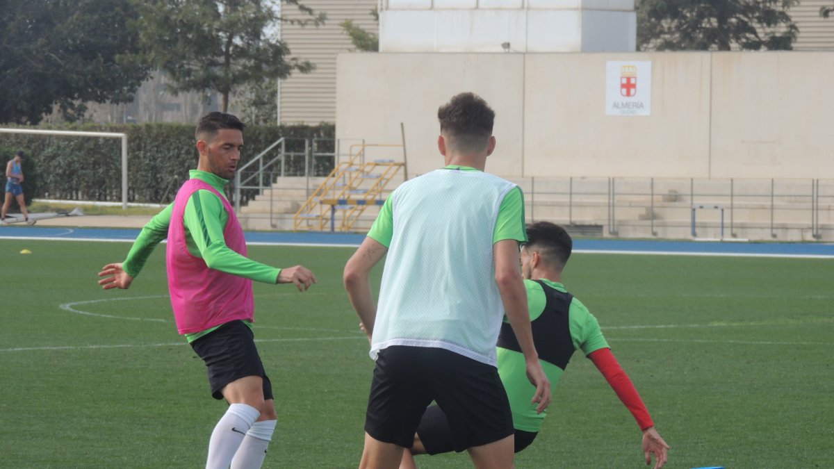 David Rocha este martes en el campo Anexo.