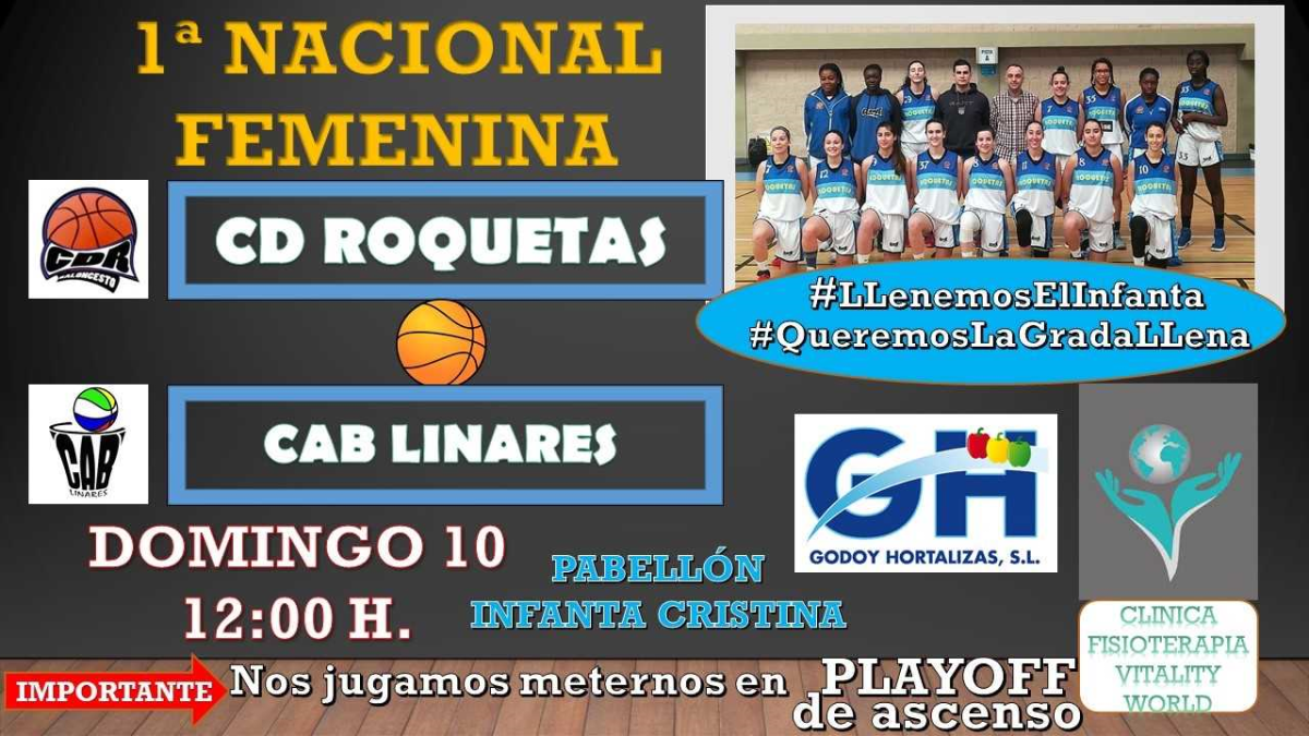 Cartel del próximo partido.