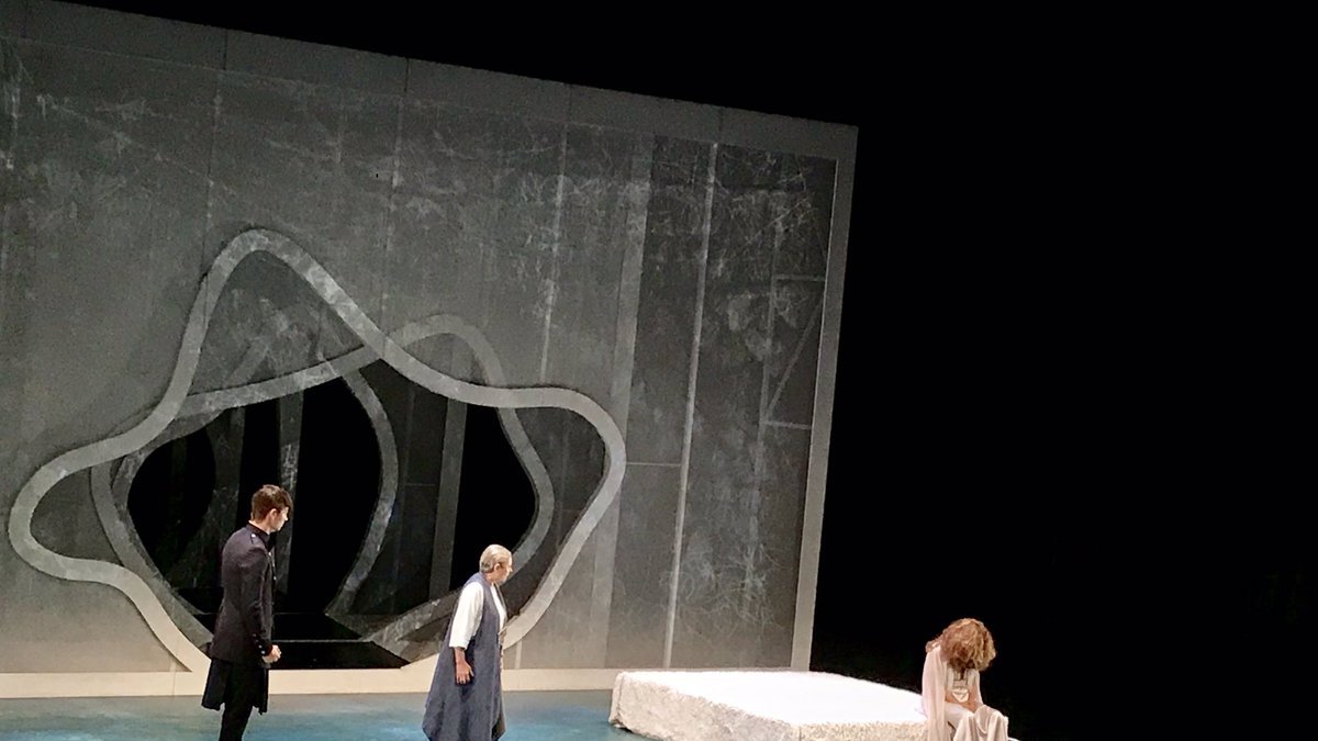 Momento de la representación de anoche.