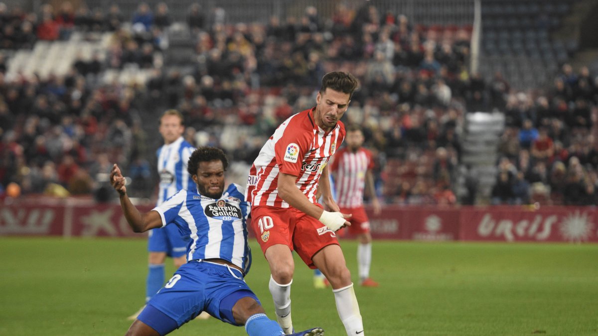 JC Real en el partido ante el Deportivo.