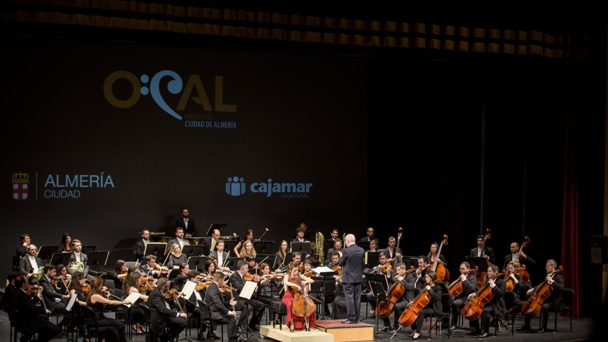 Un momento del concierto de este domingo de la OCAL.