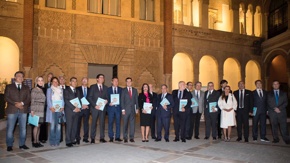 Asistentes a la presentación de ‘Ser Andaluces’ en el Alcázar de Sevilla.