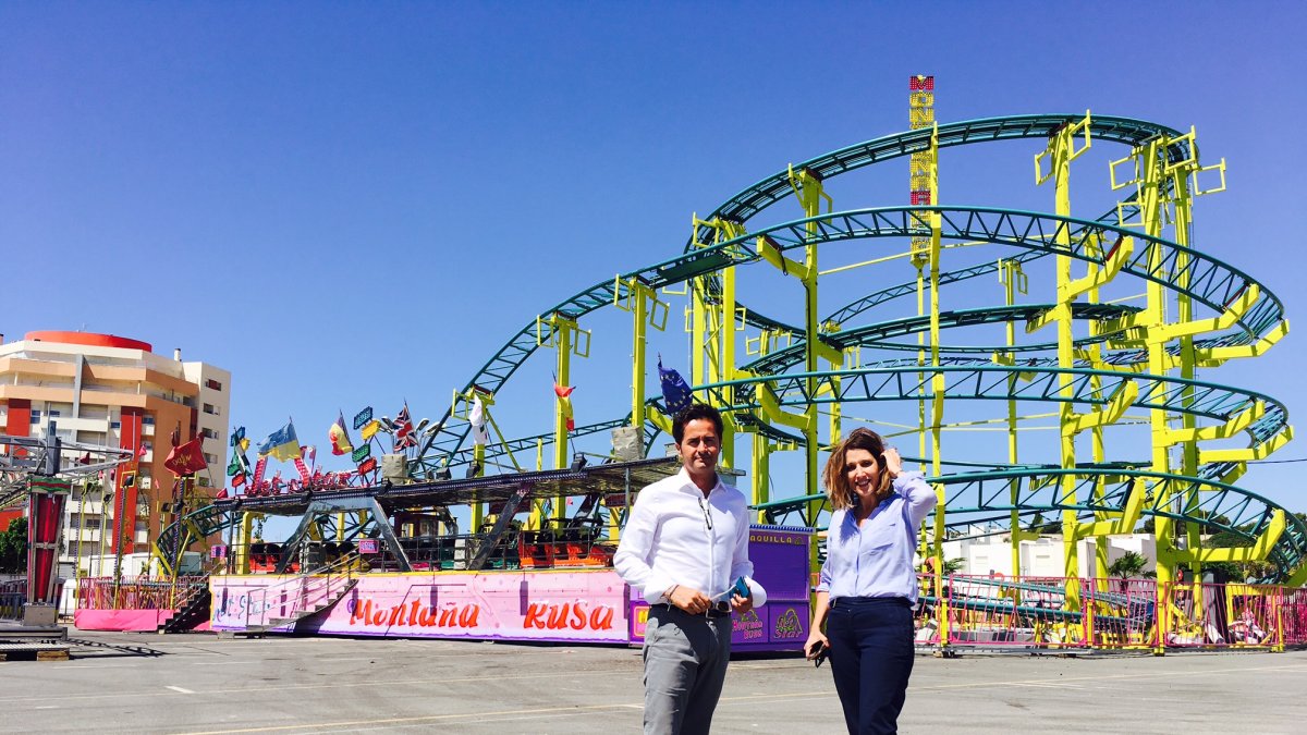 Góngora y Julia Ibáñez en el recinto ferial ejidense.
