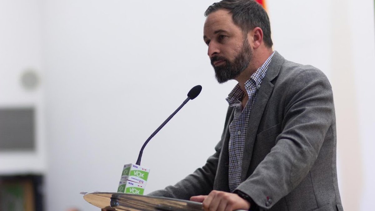 Abascal, en el mitin de VOX en Aguadulce.