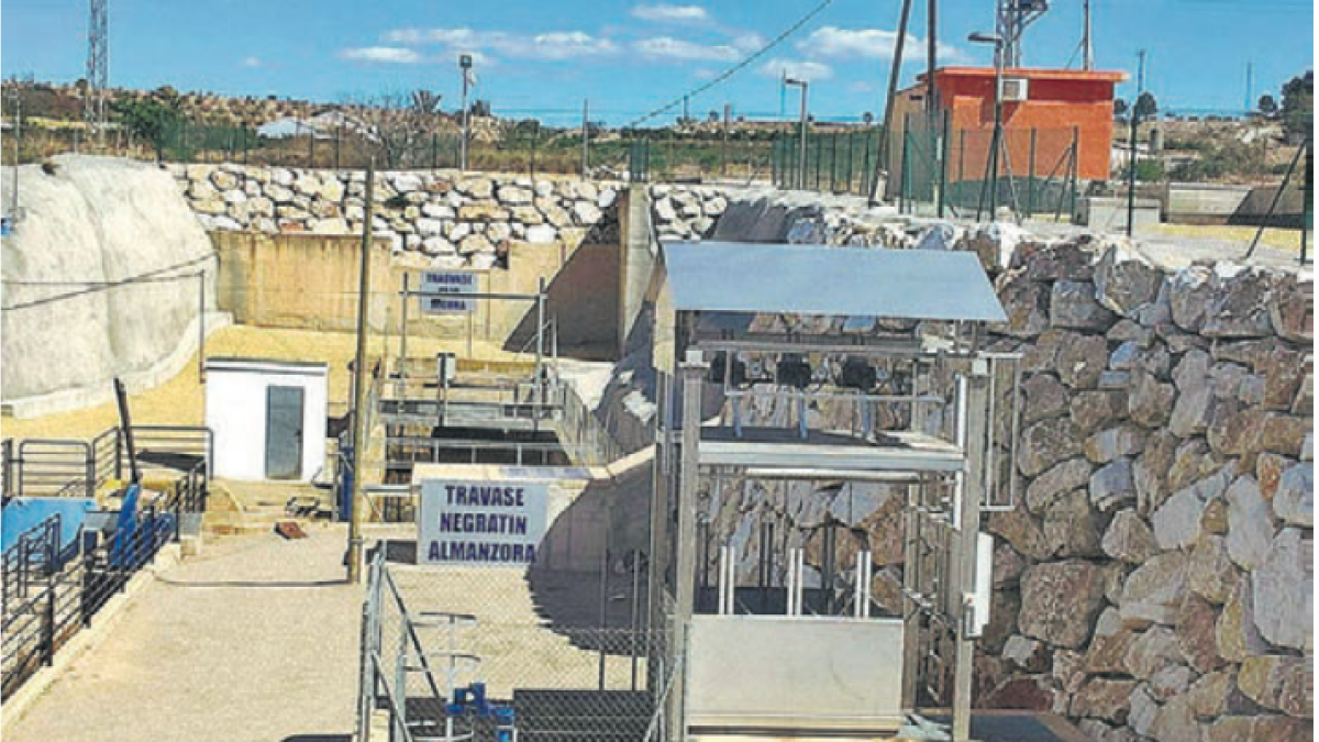 La llegada del Trasvase Negratín- Almanzora y Tajo-Segura, donde se unen en una conducción hacia la Presa de Cuevas del Almanzora.