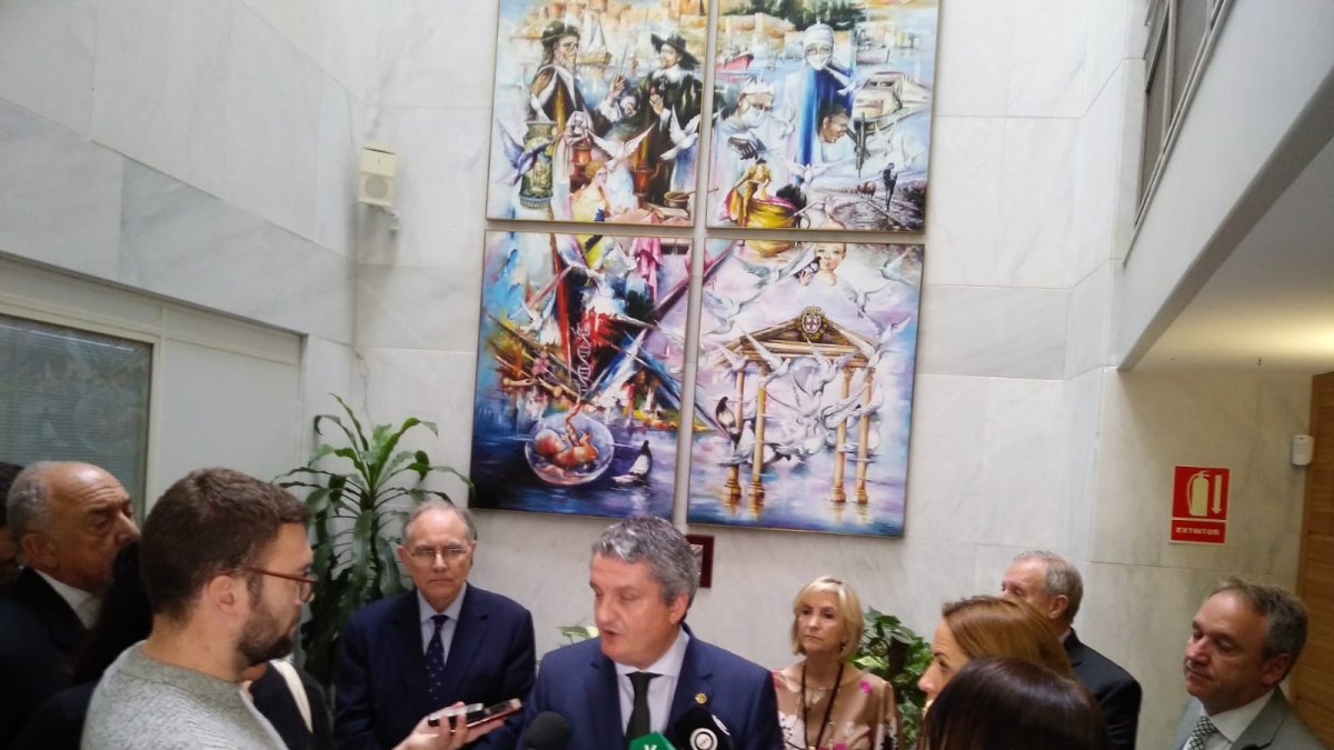 Juan de la Cruz Belmonte, en el Colegio de Médicos de Almería.