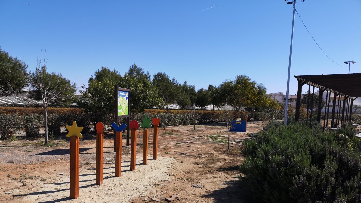 Parte del recorrido de la zona de juegos y saltos.