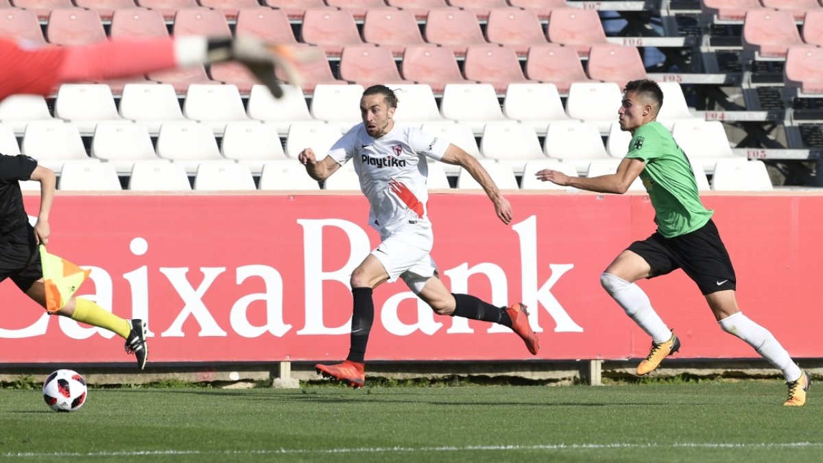 Una jugada del partido.