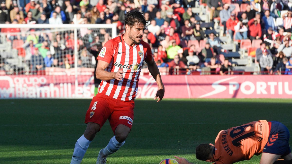 Romera en el partido ante Osasuna en casa.
