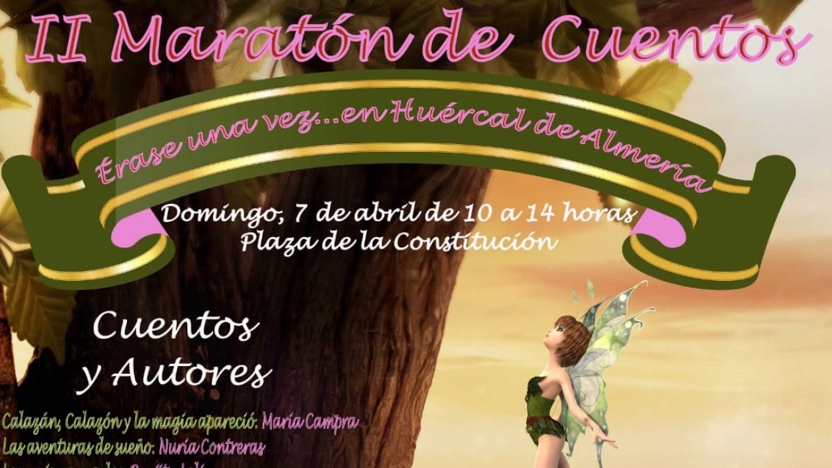 Detalle del cartel del segundo Maratón de Cuentos.