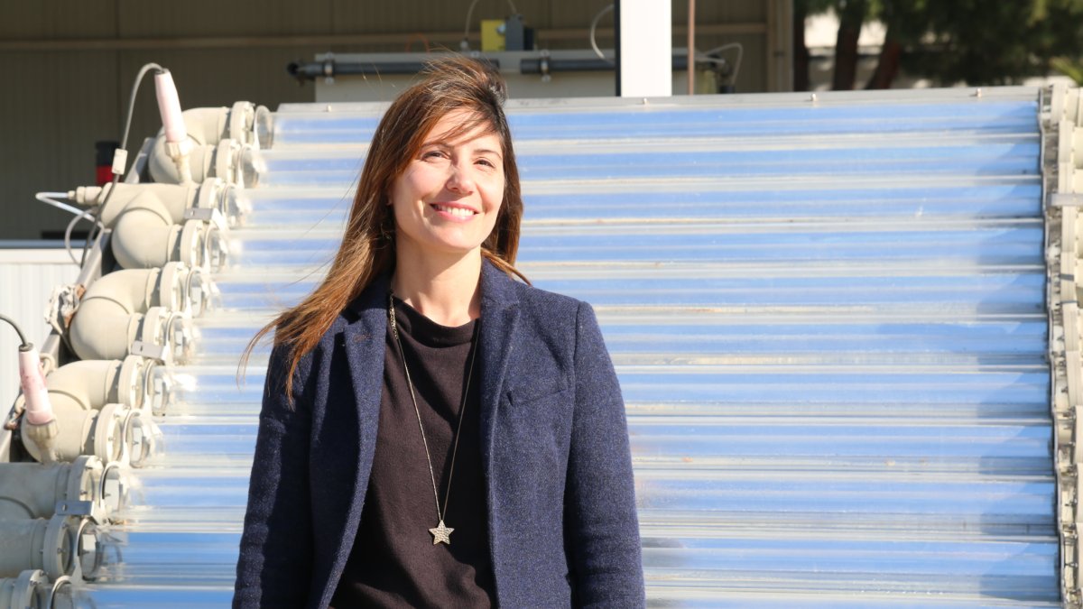 Isabel Oller, en la Plataforma Solar