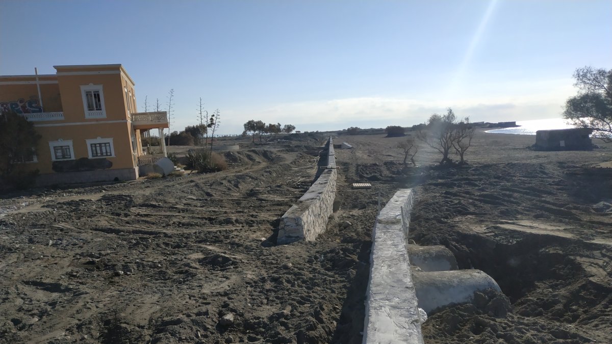 Obras paradas de la prolongación del paseo marítimo