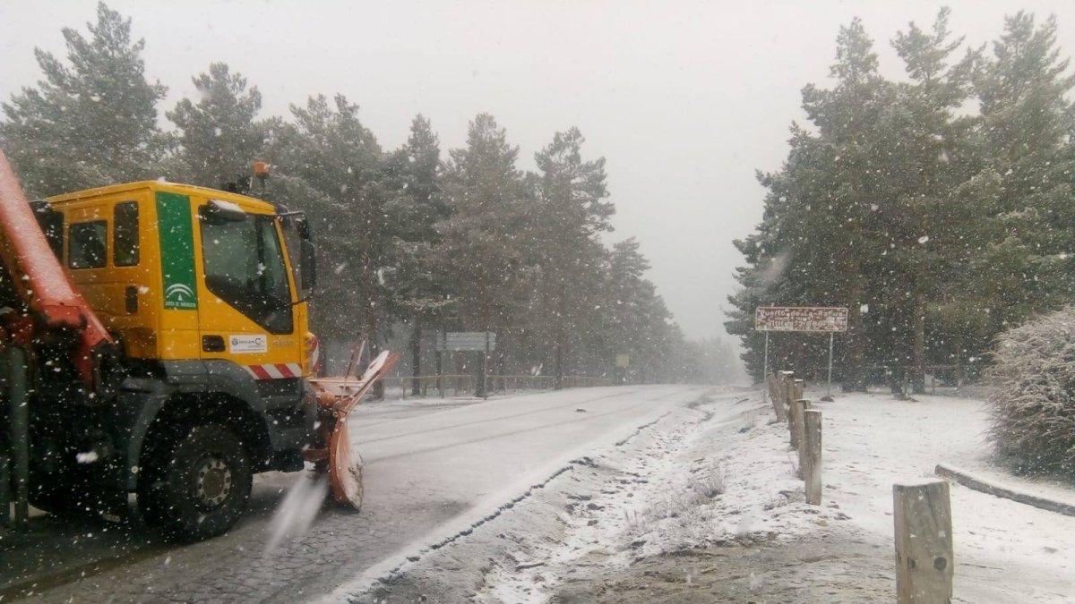Imagen del Puerto de la Ragua, en una foto difundida en las redes por la entidad.