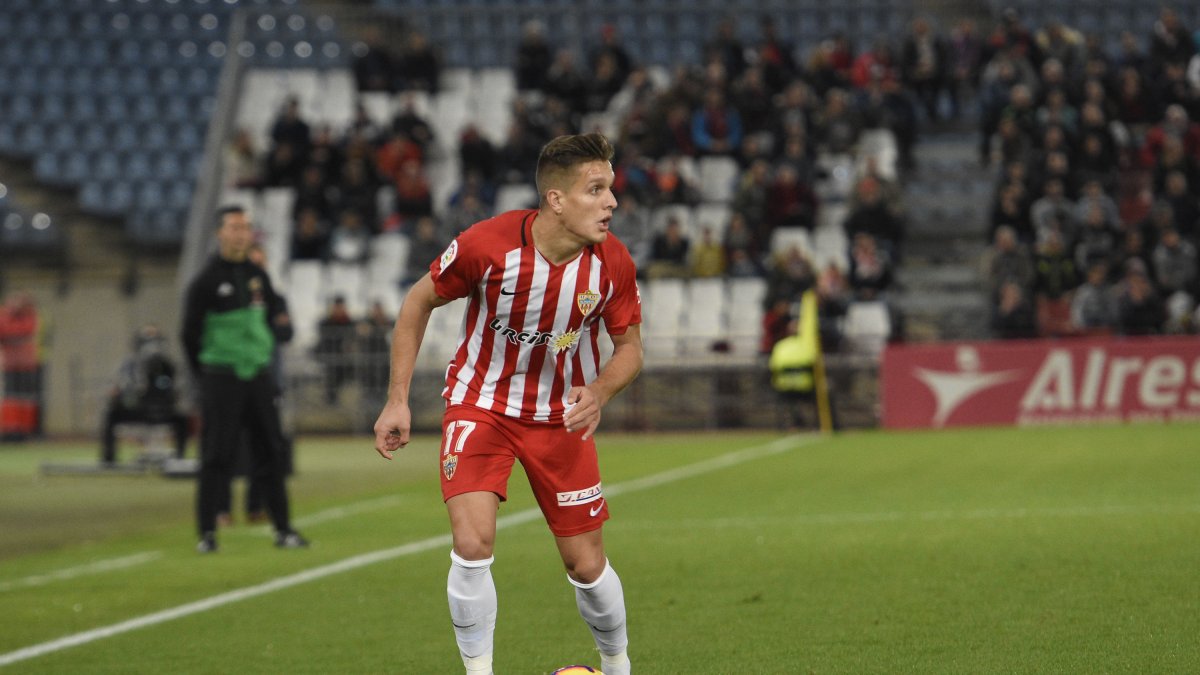 Corpas en el partido ante el Depor.