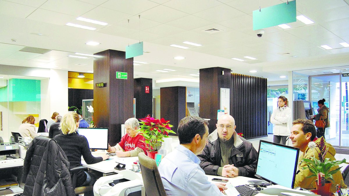 Una oficina financiera en la provincia de Almería.