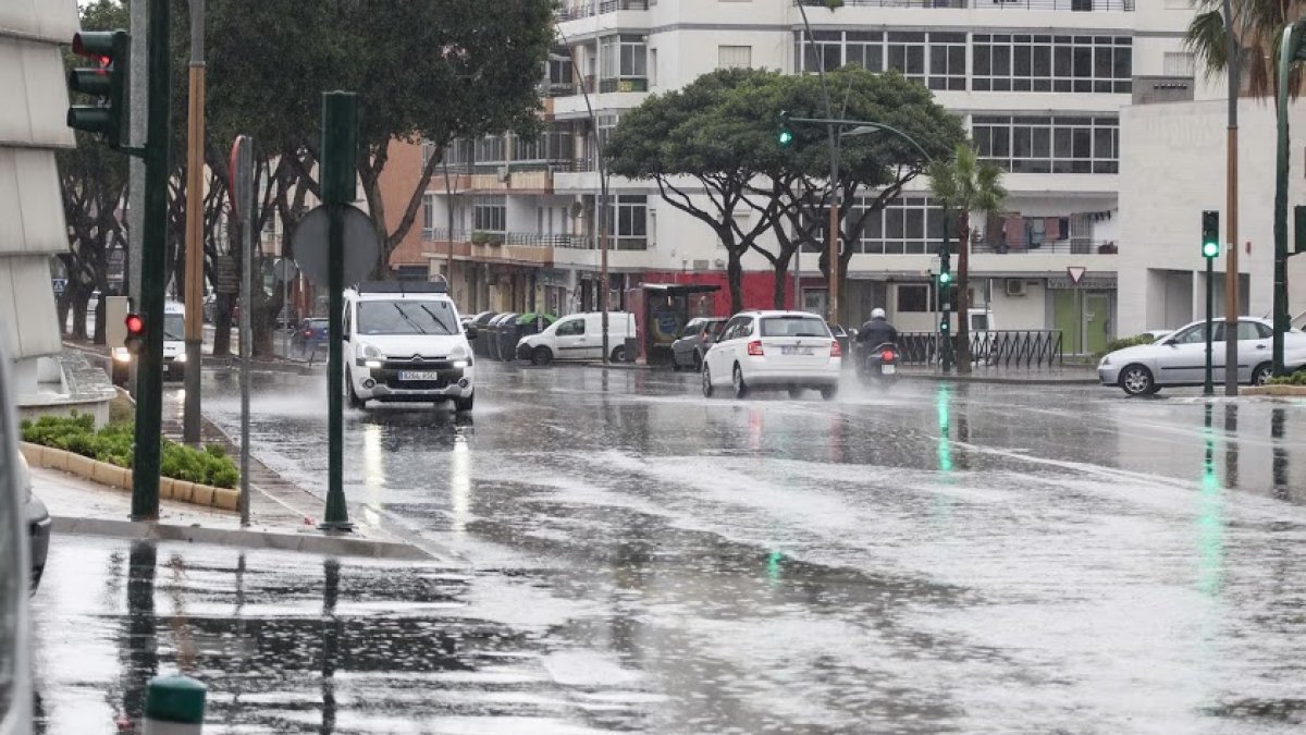 Lluvia en Almería capital.