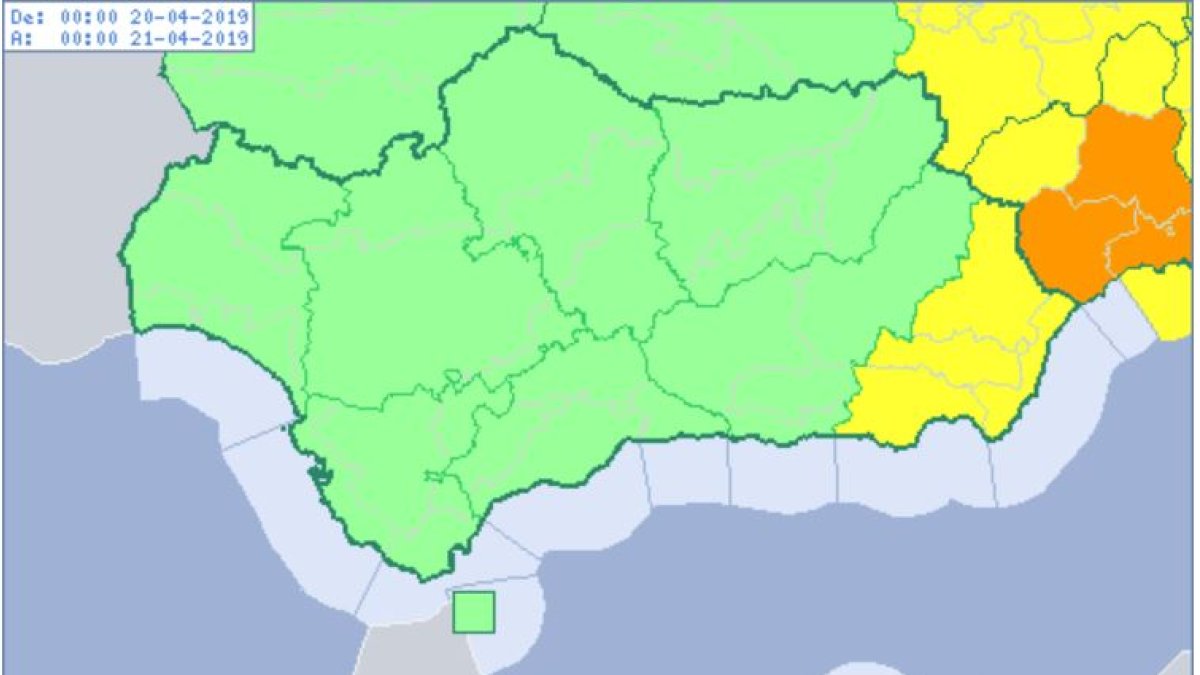 La provincia estará en alerta amarilla por lluvia hasta las 15 horas del sábado.