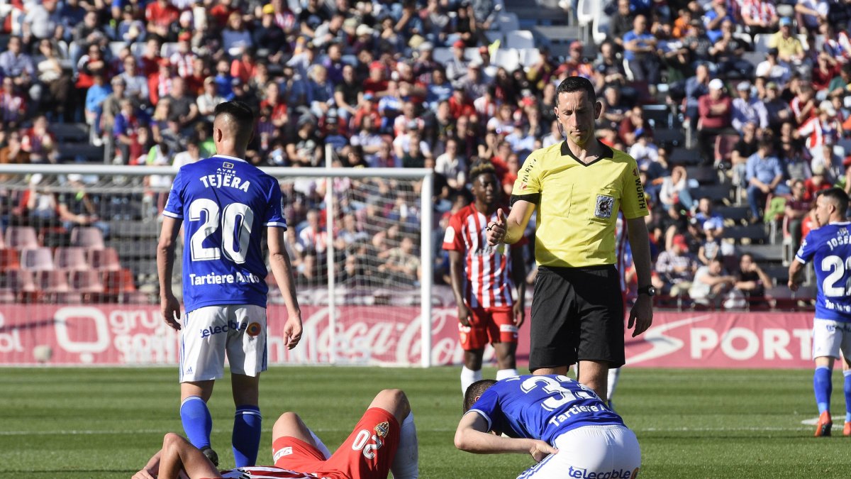 Una de las jugadas del partido.