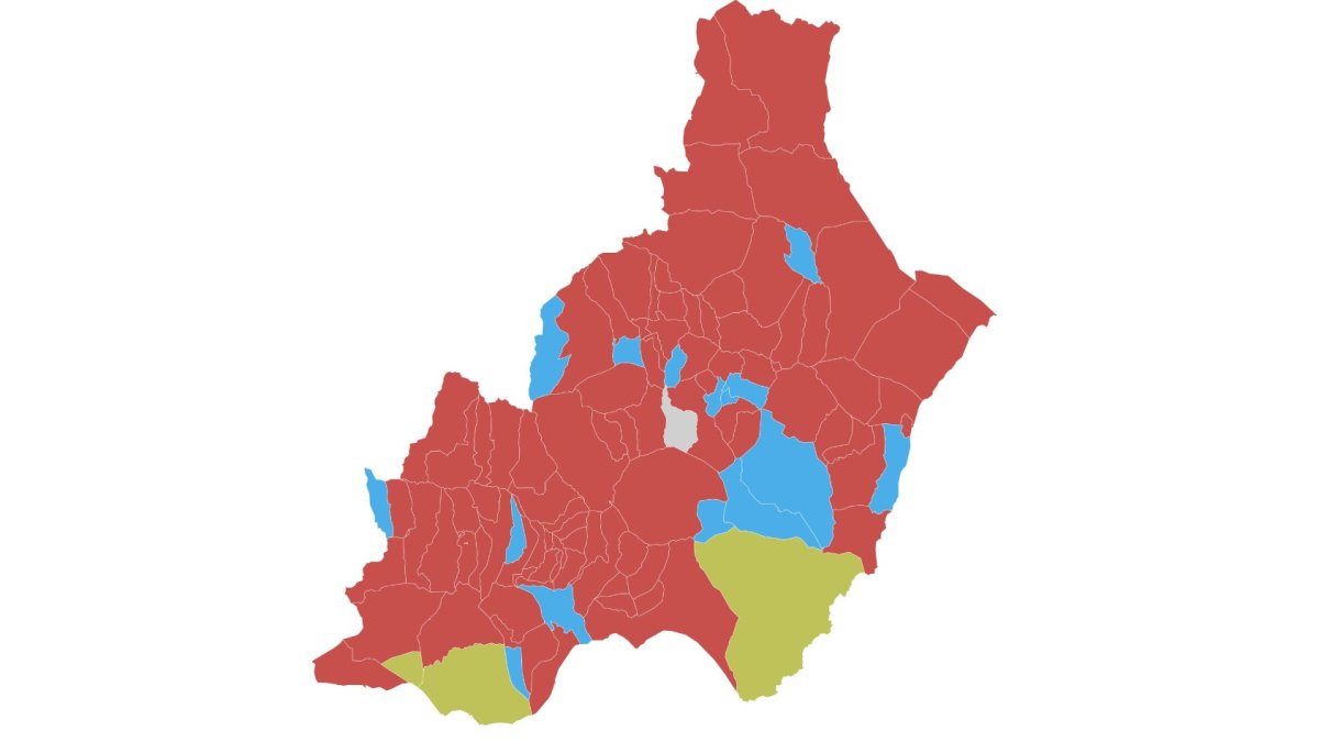 Mapa provincial resultante de las elecciones generales.