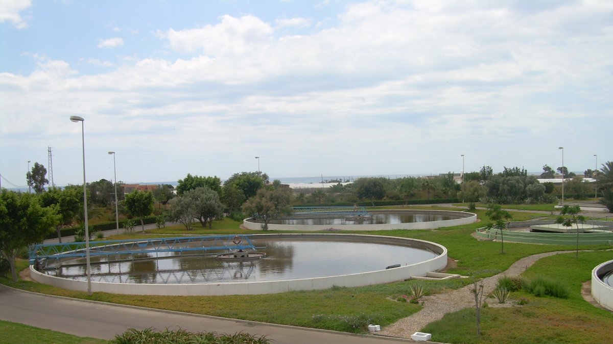 Estación de aguas residuales de El Bobar en el municipio de Almería