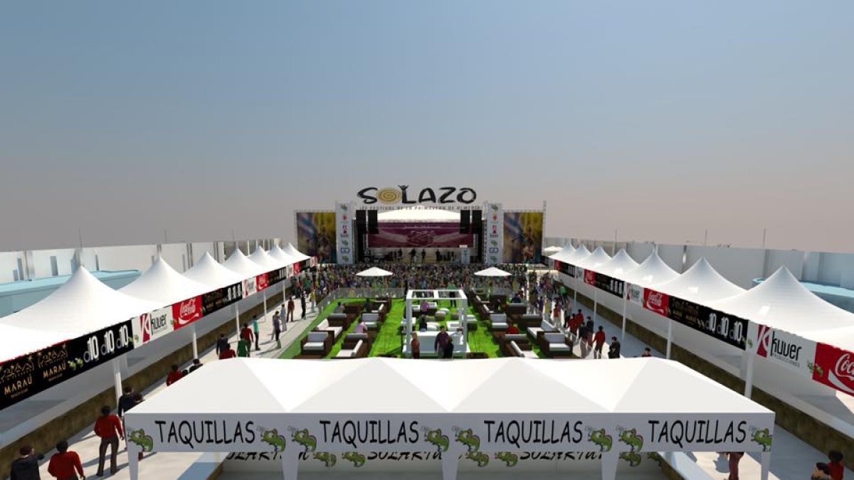 Maqueta del recinto del festival.