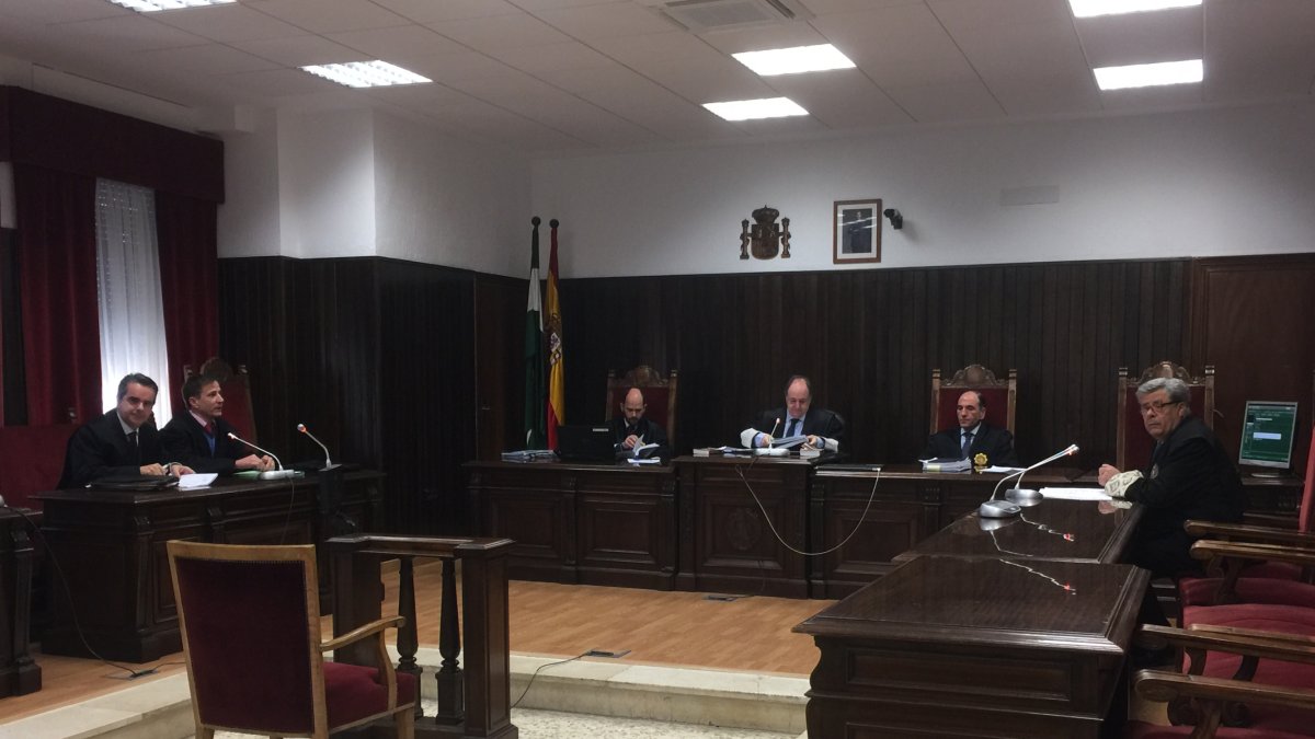 La sala de vistas en un juicio de 2018.