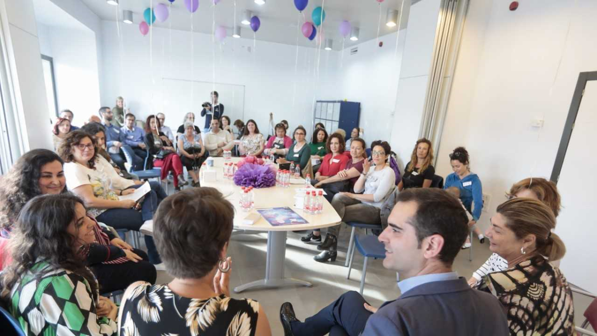 Un momento de la celebración del séptimo aniversario del banco.